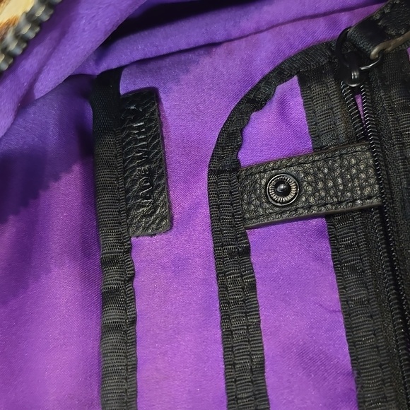 Aimee Kestenberg Calf Fur Black Animal leopard print backpack Leather Purse HOT - Picture 10 of 15